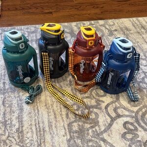 Harry Potter House Water Bottles with Straps